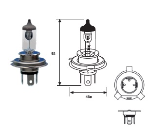 48881 - LAMP. H4 12V 60/55W - PT43